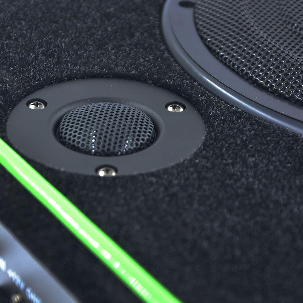 factory supply cheap price 8 inch 12V car audio subwoofer square slim subwoofer with small tweeter