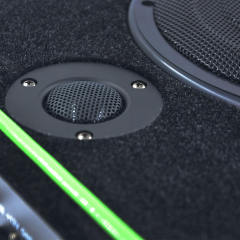 factory supply cheap price 8 inch 12V car audio subwoofer square slim subwoofer with small tweeter