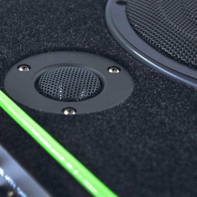 factory supply cheap price 8 inch 12V car audio subwoofer square slim subwoofer with small tweeter