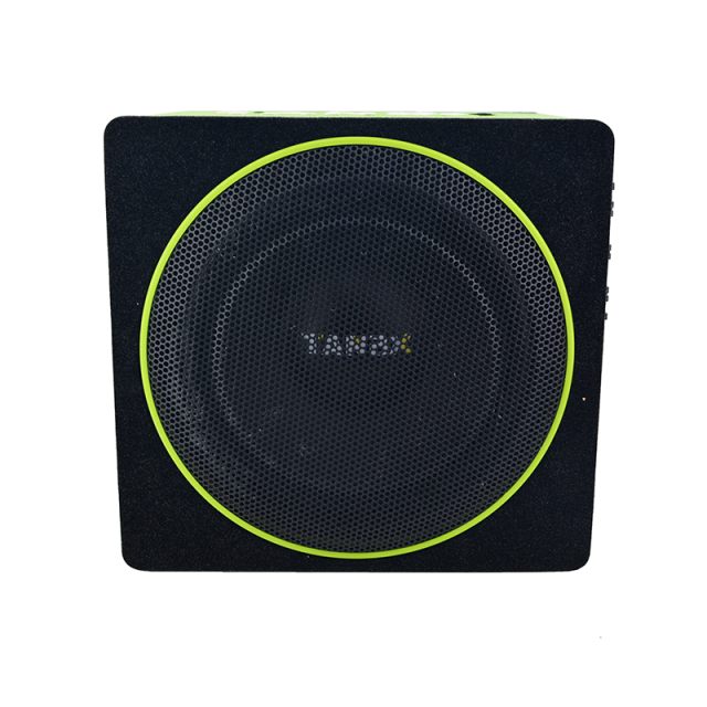 10 inch trapezoid subwoofer car audio active subwoofer with box and amplifie