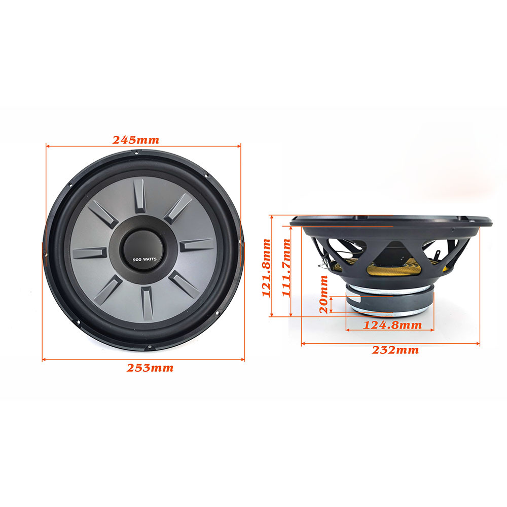 factory big power 10 inch car pure bass subwoofer without box and amp(1010)