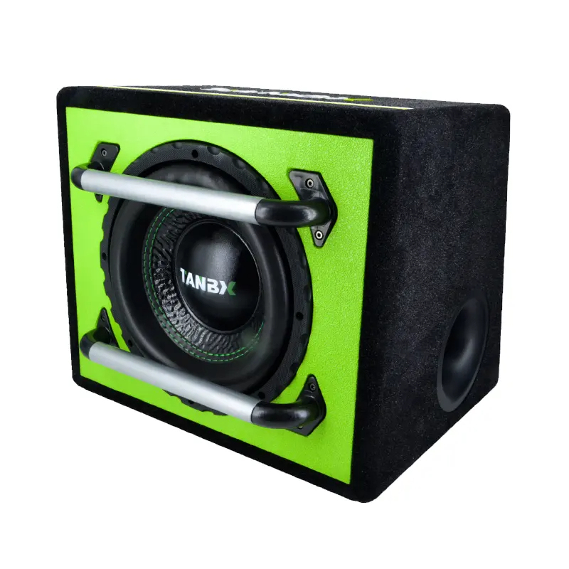 big power 10 inch car active subwoofer with box and amp pure bass