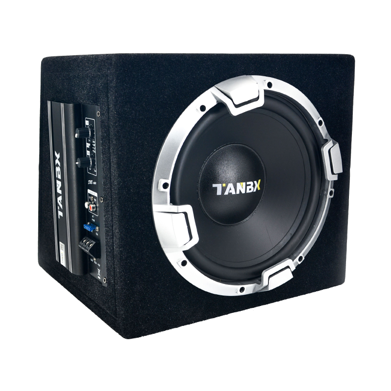 10 inch trapezoidal car active subwoofer big bass car audio subwoofer with box TB-1390