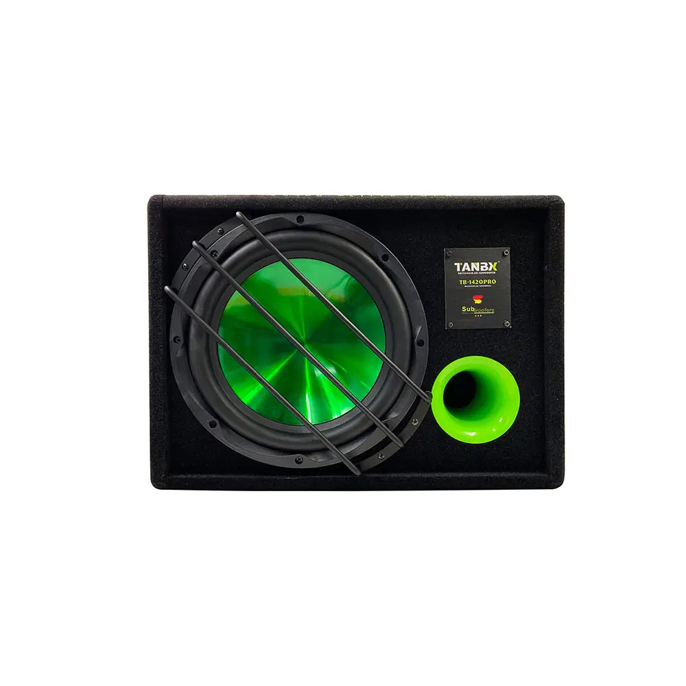 factory wholesale big power 10 inch subs with box and amp car Subwoofer car audio active 10 bass woofer speaker box(tb-1420p)