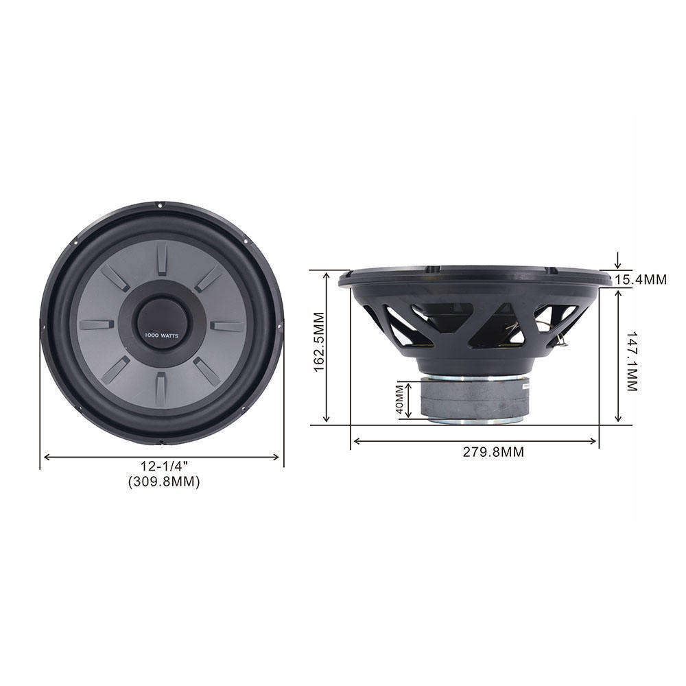 factory big power 12 inch car pure bass subwoofer without box and amp