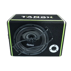 new style 10 inch car active subwoofer trapezoid subwoofer with box and amp