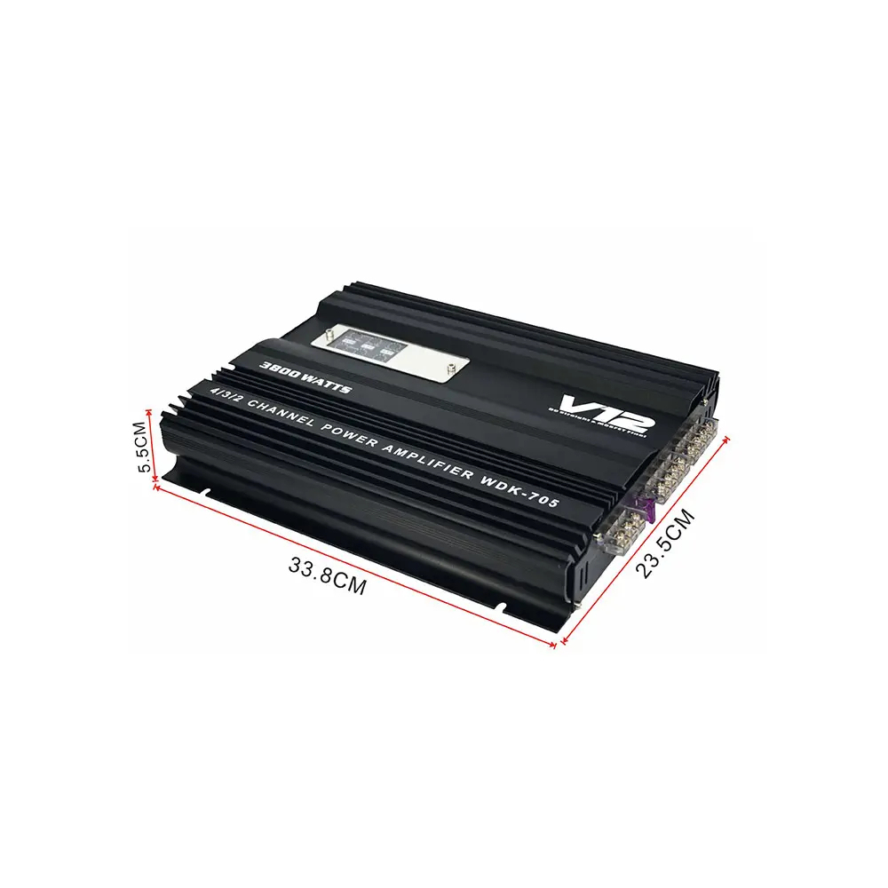 factory 4 channel sound digital high power car amplifier 3800W professional class AB cheap price(WDK-V705)