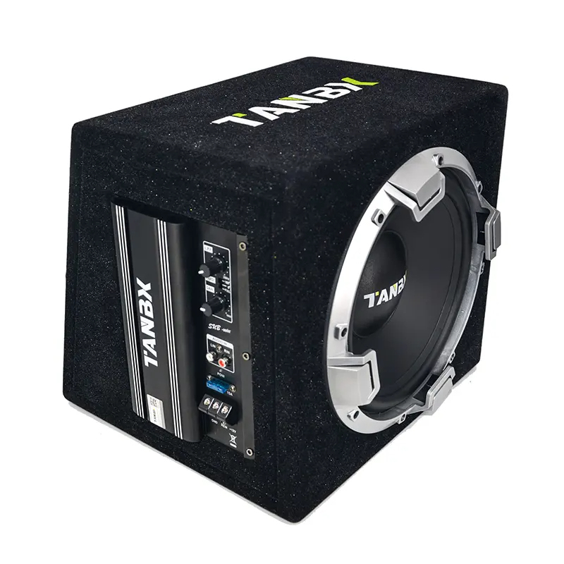 10 inch trapezoidal car active subwoofer big bass car audio subwoofer with box TB-1390