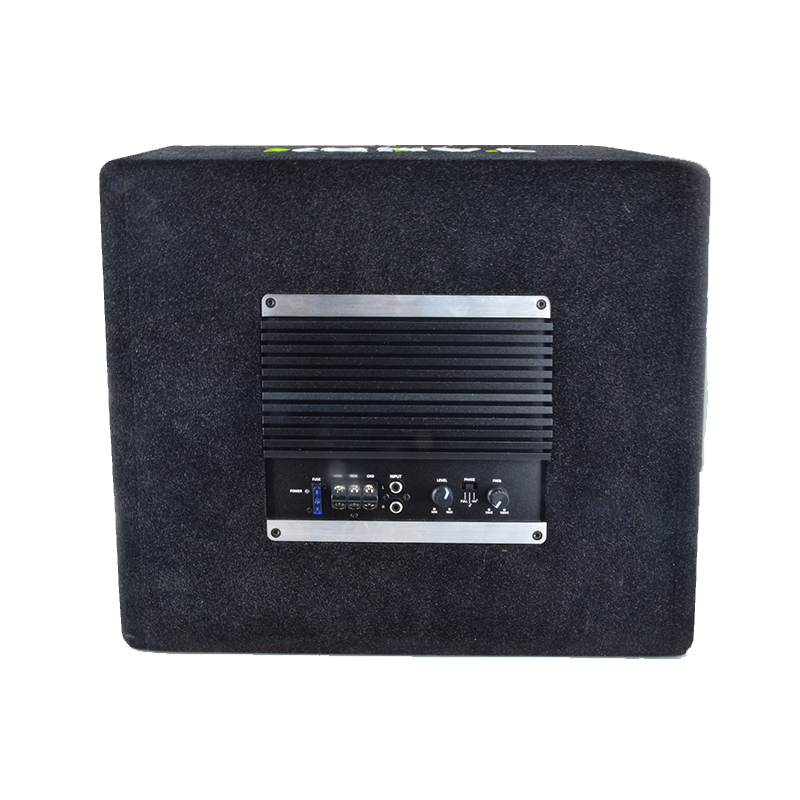 big power 10 inch car active subwoofer with box and amp pure bass