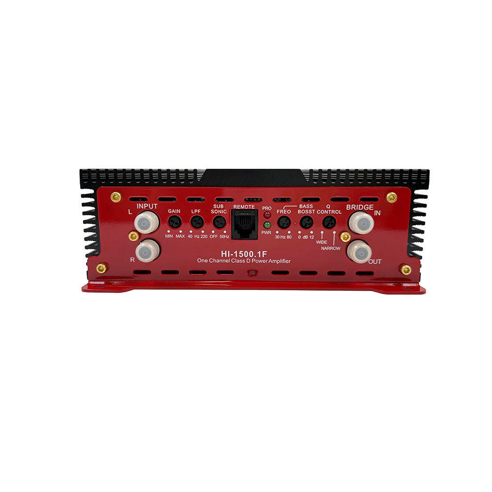 Big power 1500W professional class D sound digital car audio amplifier 1 channel for car (HI-1500.1F)