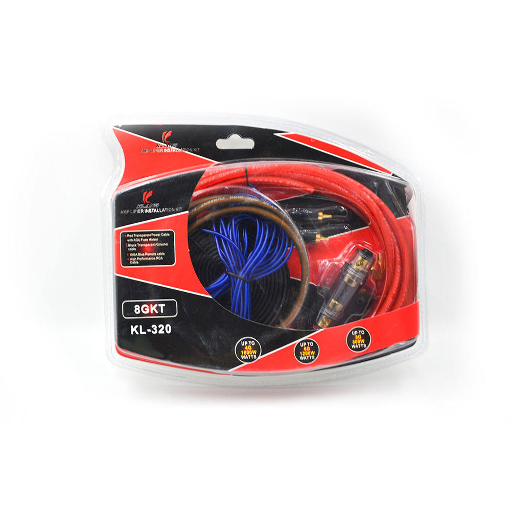 Car amplifier cable set 8 GA subwoofer amplifier installation kit