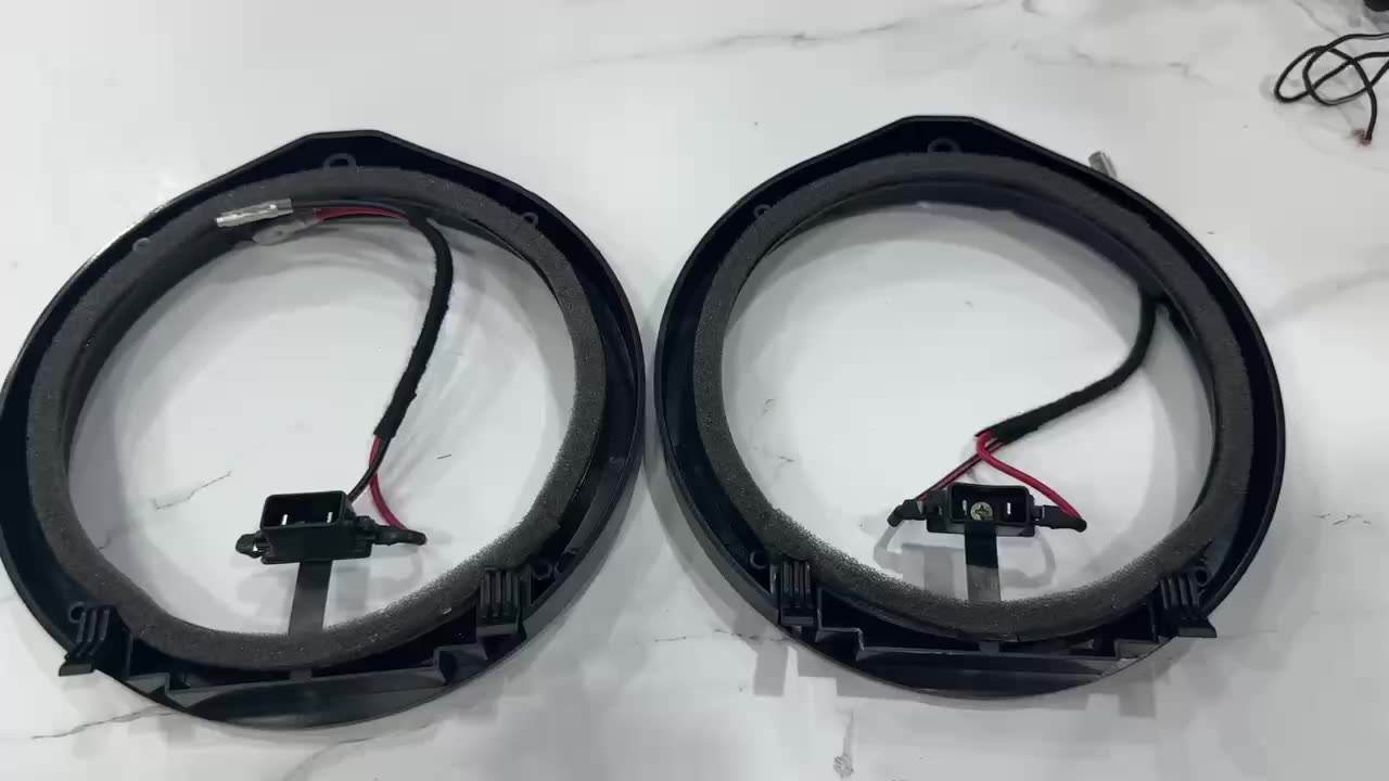 Manufacturer supply new 6.5 inch car door audio speaker gasket plastic material pad include wire for honda cars 65A