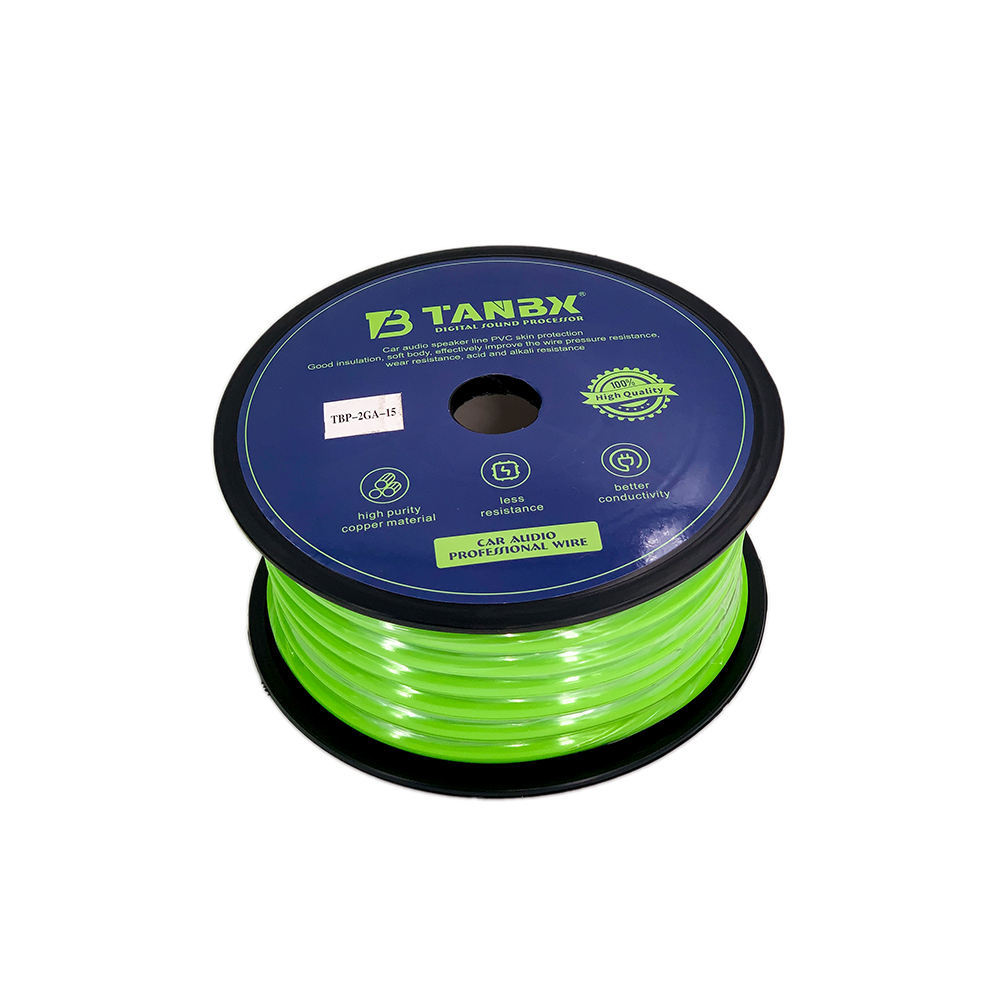 new speaker refit cable electrical 2GA pure copper PVC car audio power cable wire 15M
