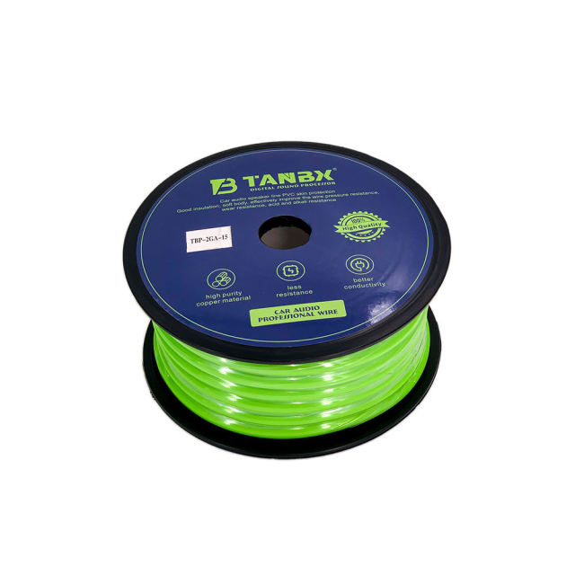 new speaker refit cable electrical 2GA pure copper PVC car audio power cable wire 15M