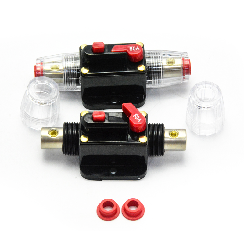 60A Car Stereo Audio Breaker Automatic Switch Fuse Holder