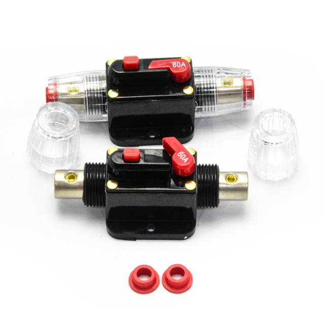 60A Car Stereo Audio Breaker Automatic Switch Fuse Holder