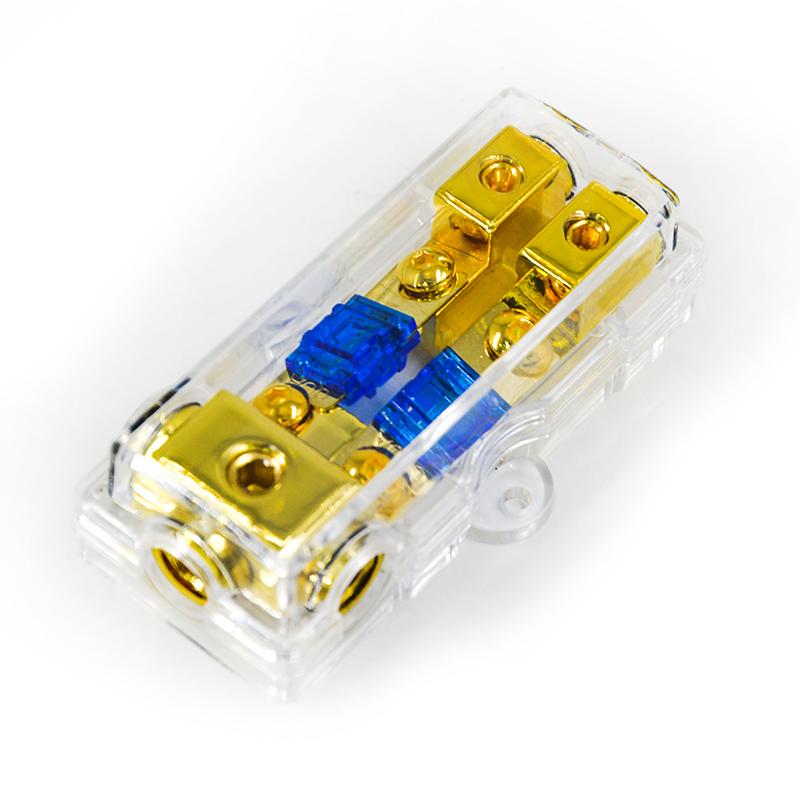 car audio 2GA input 4GA output zinc alloy gold plated auto ANL fuse holder for car