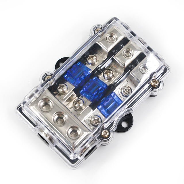 1 in 3 Out Auto Audio Fuse Holder Mini Inline Car Fuse Holder Distribution Block Waterproof Fuse Holder
