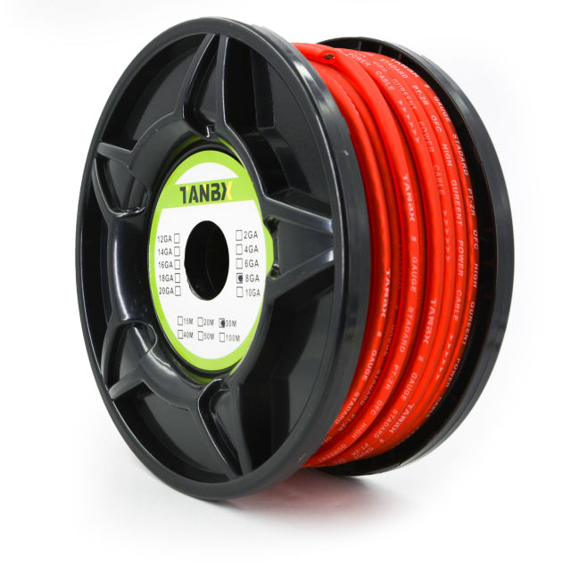 new speaker refit cable electrical 8GA pure copper PVC car audio power cable wire 30M