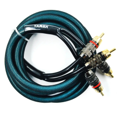 high quality pure copper car audio RCA cable amplifier/speaker/subwoofer RCA cable for automotive (TB-500-2M)