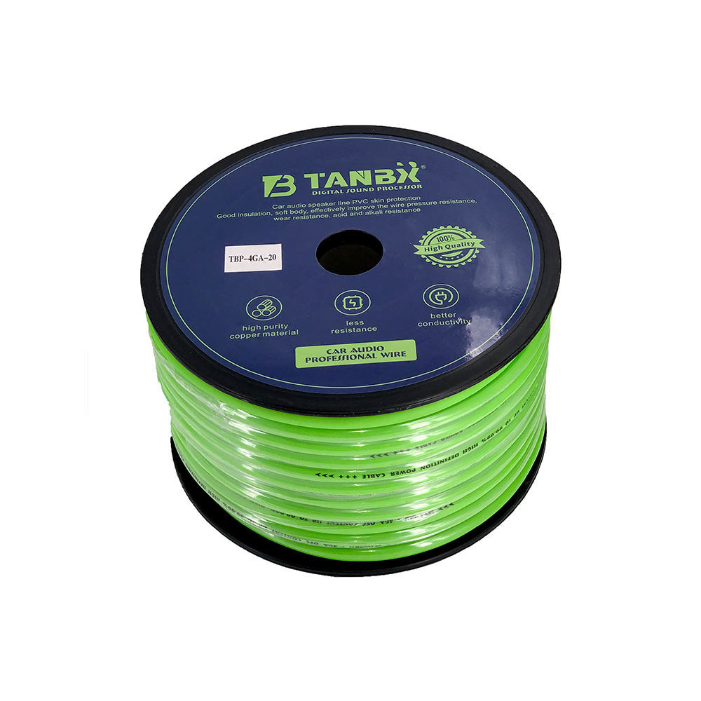 new speaker refit cable electrical 4GA pure copper PVC car audio power cable wire 20M