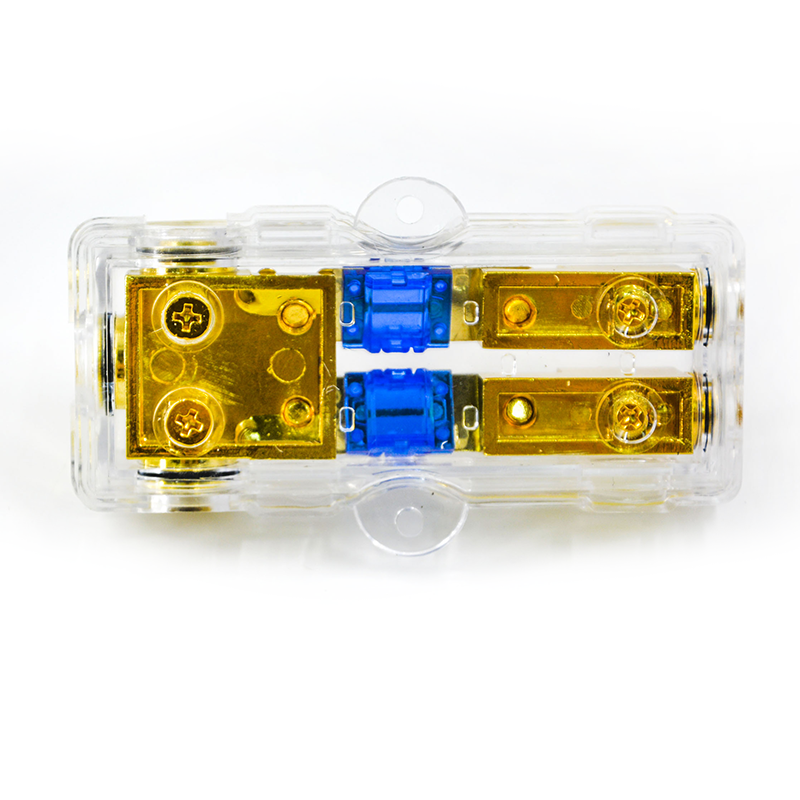 car audio 2GA input 4GA output zinc alloy gold plated auto ANL fuse holder for car