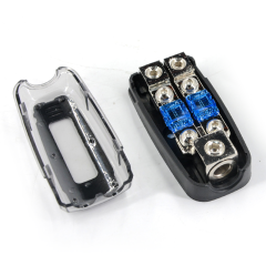 New mini ANL fuse holder car audio power fuse holder block 1 in 2 out