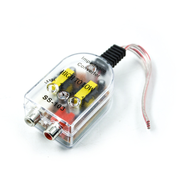 12V RCA line car converters high to low impedance converter for car audio