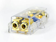 car audio 2GA input 4GA output zinc alloy gold plated auto ANL fuse holder for car