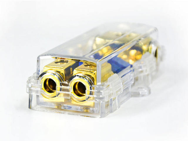 car audio 2GA input 4GA output zinc alloy gold plated auto ANL fuse holder for car