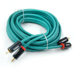 good quality pure copper car audio RCA cable amplifier/speaker/subwoofer RCA cable for automotive (TB-400-2M)