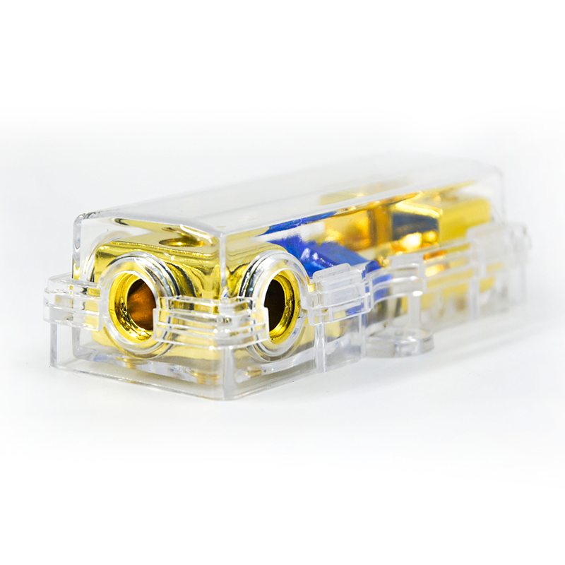 car audio 2GA input 4GA output zinc alloy gold plated auto ANL fuse holder for car