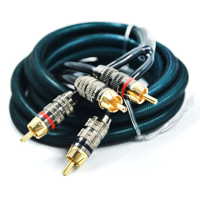 high quality pure copper car audio RCA cable amplifier/speaker/subwoofer RCA cable for automotive (TB-500-2M)