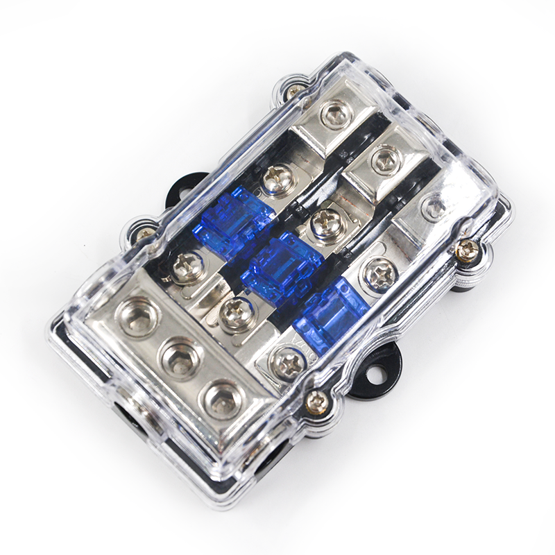 1 in 3 Out Auto Audio Fuse Holder Mini Inline Car Fuse Holder Distribution Block Waterproof Fuse Holder