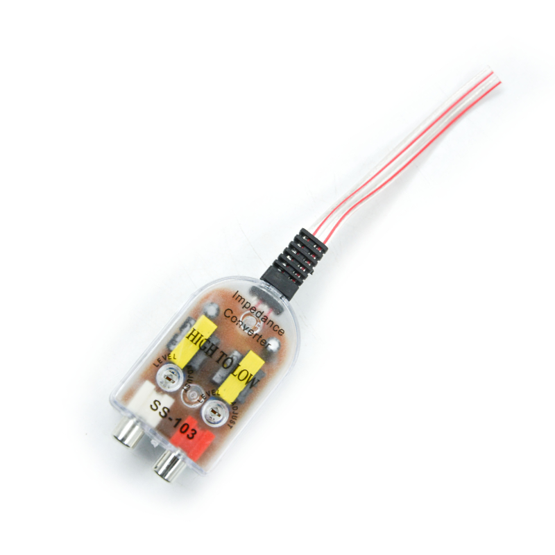 12V RCA line car converters high to low impedance converter for car audio