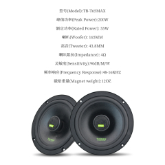 TB-65MAX 6.5" High-Power Coaxial Car Audio Speaker