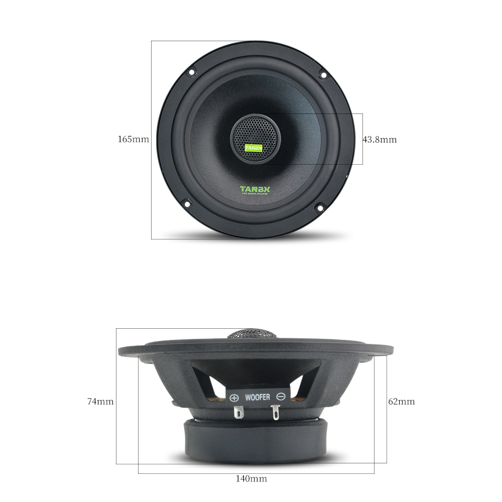 TB-65MAX 6.5" High-Power Coaxial Car Audio Speaker