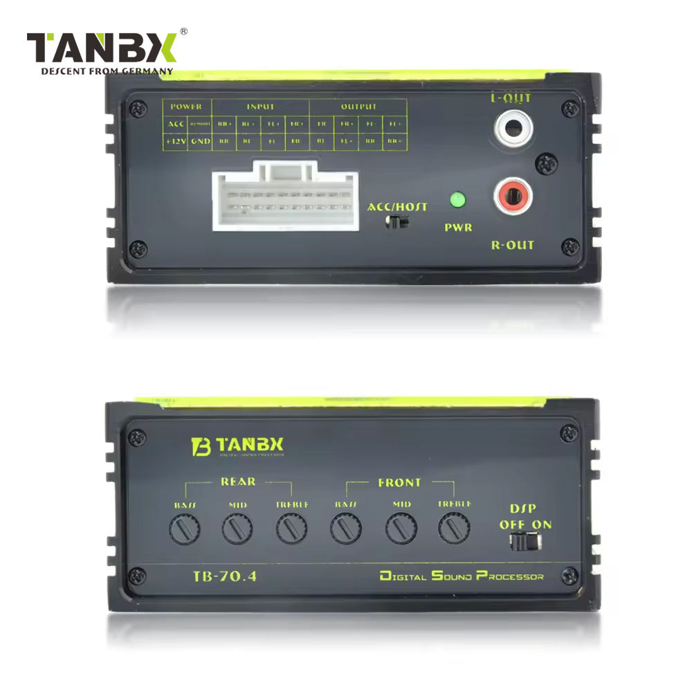 Lossless Bluetooth 4-Channel Car DSP Amplifier, 4 In / 6 Out, PC & Android Compatible TB-70.4