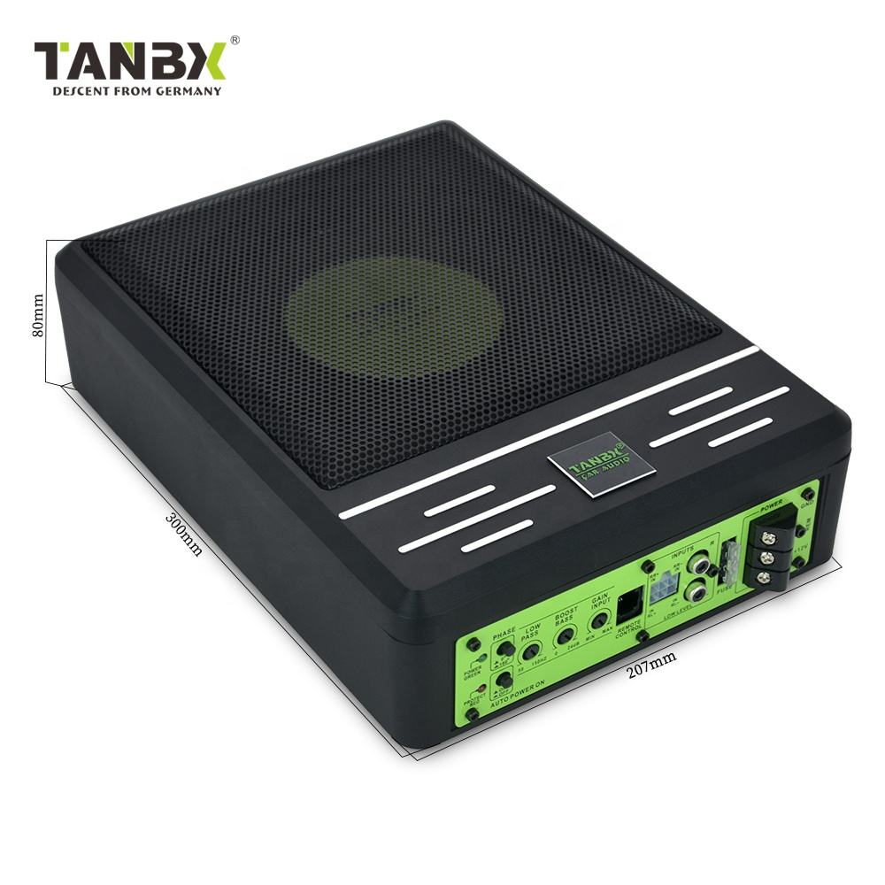 8" Slim Active Car Subwoofer, Ultra-Thin Under-Seat Bass TB-8D