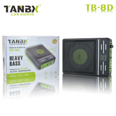 8" Slim Active Car Subwoofer, Ultra-Thin Under-Seat Bass TB-8D