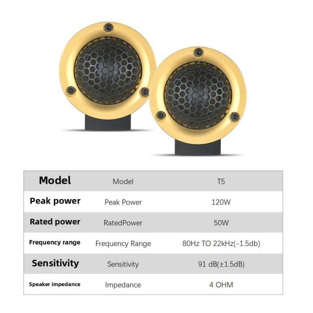 Audiophile Car Speaker Titanium Tweeter Midrange Surround TB-T5