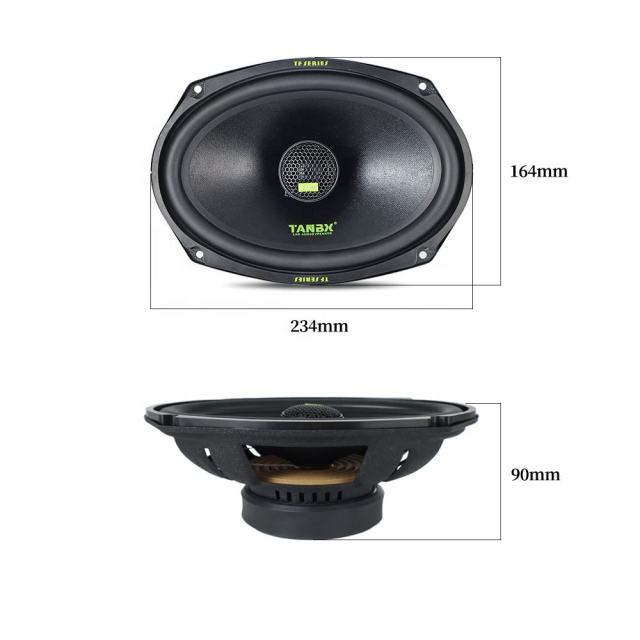 TANBX 6x9Inch Aluminum Car Coaxial Speakers 12V Active Sound System TB-T69MAX