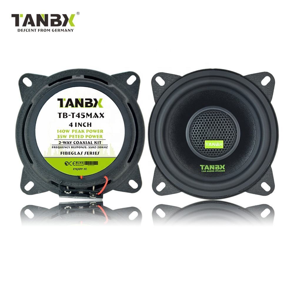 Hot-selling high-quality 4-inch car audio coaxial speaker, 2-way high-power active car speaker TB-T45MAX
