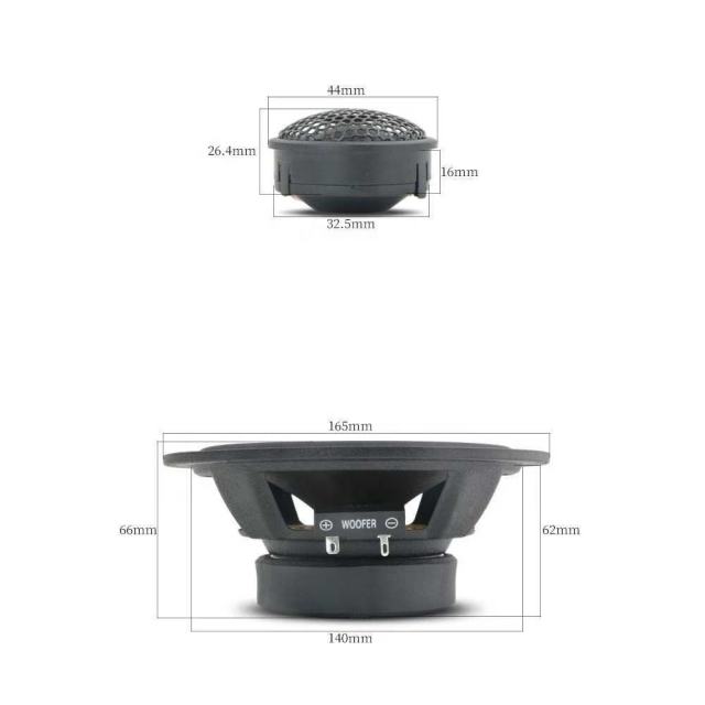 6.5 Inch 2-way Car Component Speaker Professional 200W Power Active Car Speakers TB-610MAX