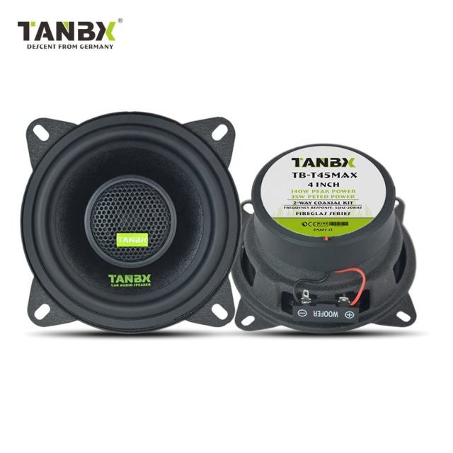 Hot-selling high-quality 4-inch car audio coaxial speaker, 2-way high-power active car speaker TB-T45MAX