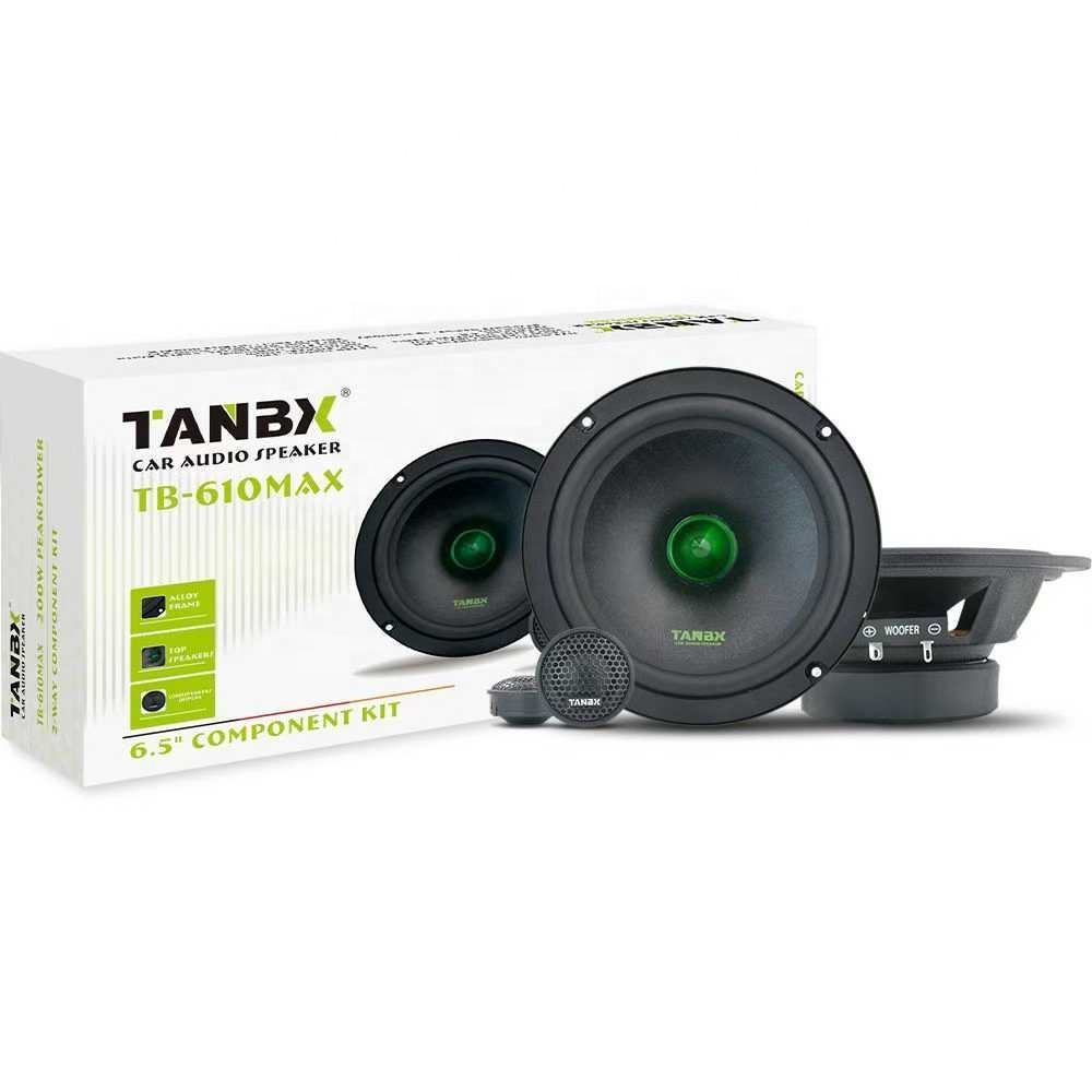 6.5 Inch 2-way Car Component Speaker Professional 200W Power Active Car Speakers TB-610MAX