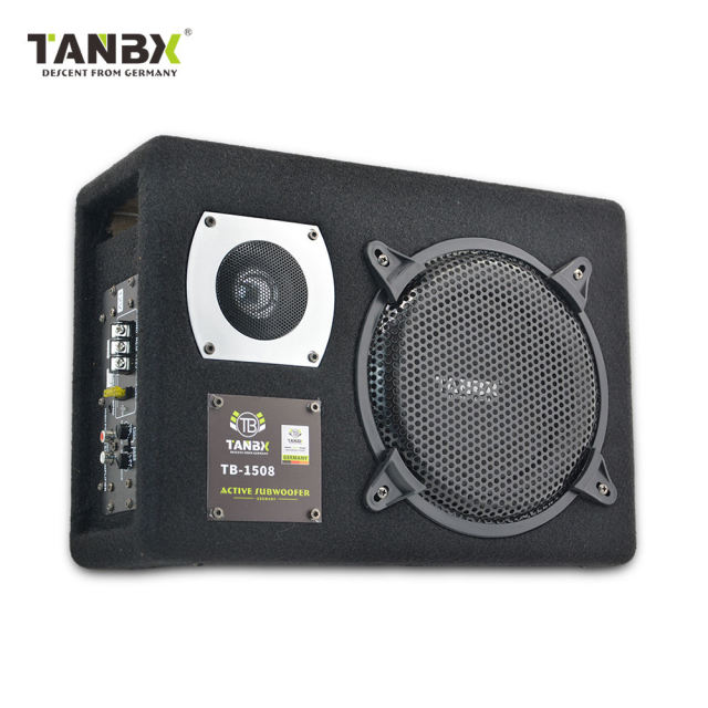TANBX Car Audio Slim Active Subwoofer with Amplifier 8 Inch Car Bass with Tweeter TB-1508