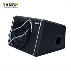 TANBX 10 Inch Trapezoid Speaker Subwoofer with Amplifier Pure Bass Car Active Subwoofer Enclosure TB-1310