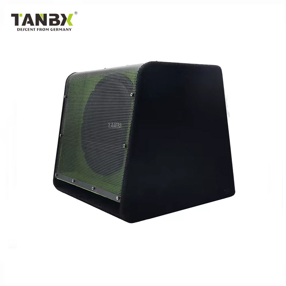 Factory Wholesale 10 Inch High Performance Active Bass Woofer Subwoofer Car Trapezoid Speaker with Amp and Box Subwoofer TB-1360