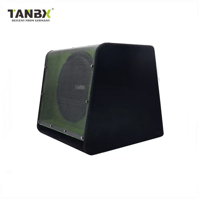 Factory Wholesale 10 Inch High Performance Active Bass Woofer Subwoofer Car Trapezoid Speaker with Amp and Box Subwoofer TB-1360